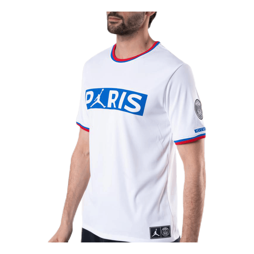 X Psg Wordmark Tee White/Hyper Cobalt