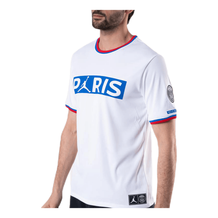 X Psg Wordmark Tee White/Hyper Cobalt