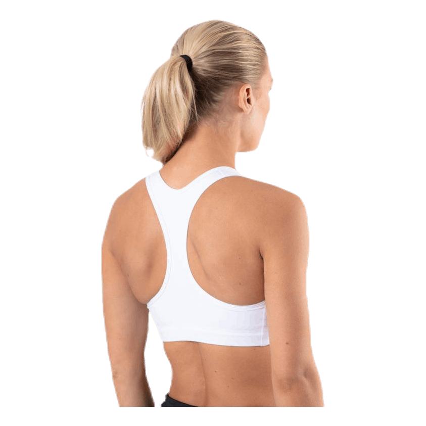 Swoosh Women's Medium-Support Non-Padded Sports Bra WHITE/BLACK