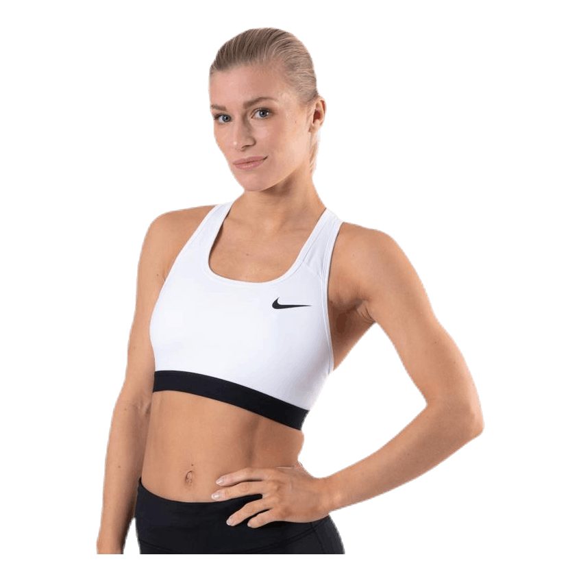 Dri FIT Swoosh Women s Medium Support Non Padded Sports Bra WHITE BLACK BLACK