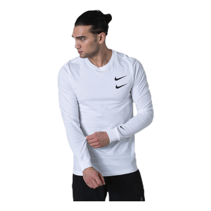 Swoosh Ls Tee White