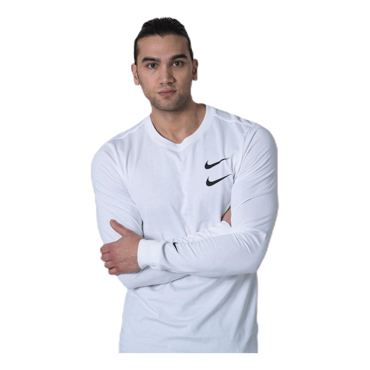 Swoosh Ls Tee White