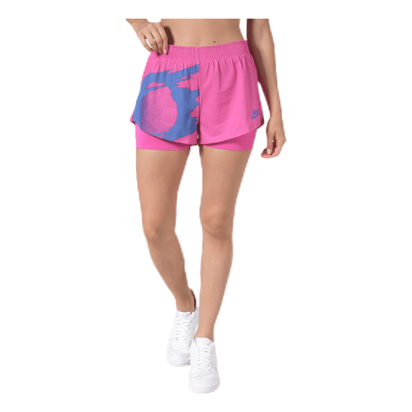 pink and blue nike shorts