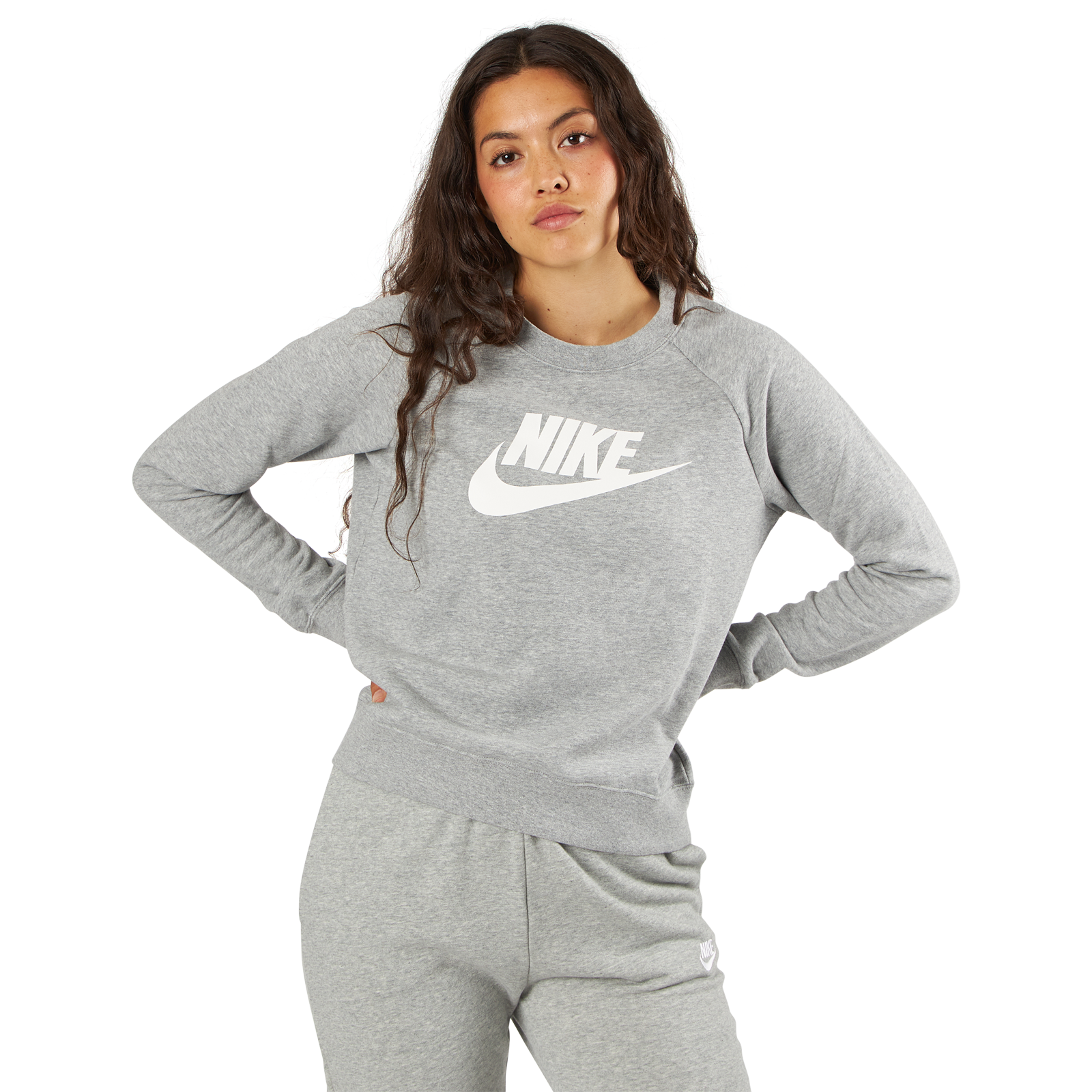 Nike Sportswear Essential Fleece Pullover Hoodie Womens Grey, £30.00