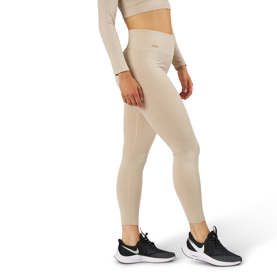Bonnie Ribbed Tights Beige
