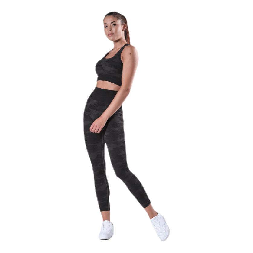 Fitness Seamless Tights 7/8 Patterned/Black