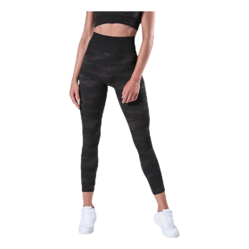 Fitness Seamless Tights 7/8 Patterned/Black