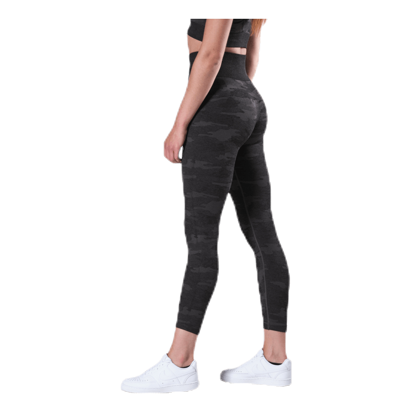 Fitness Seamless Tights 7/8 Patterned/Black