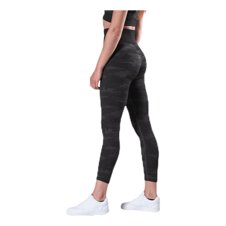 Fitness Seamless Tights 7/8 Patterned/Black