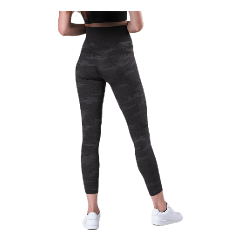 Fitness Seamless Tights 7/8 Patterned/Black