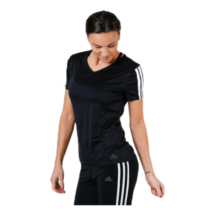 Run 3S Tee W White/Black