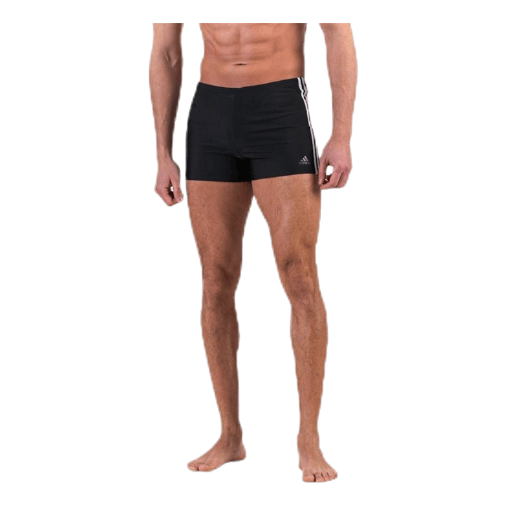 Fitness 3 Stripes Swim Boxer Black / White