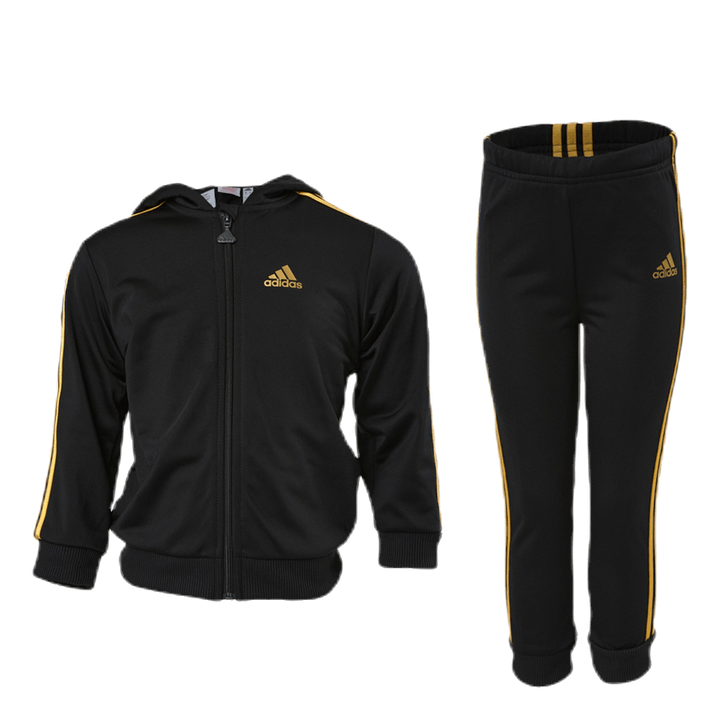 Shiny Hooded Jogger Set Infant Black/Gold