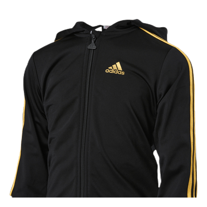 Shiny Hooded Jogger Set Infant Black/Gold