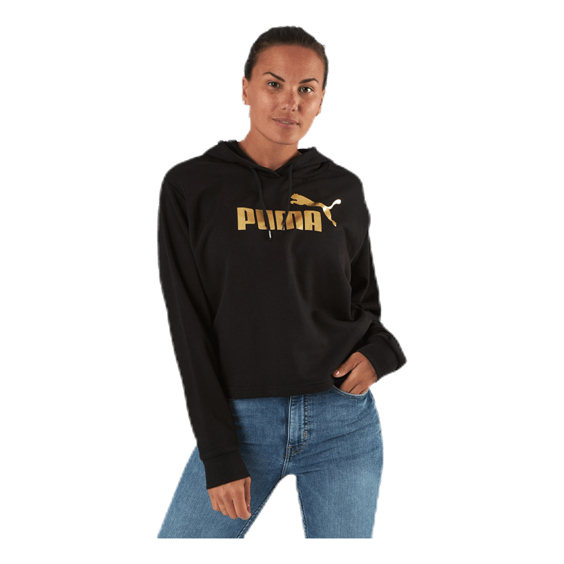 ESS+ Metallic Cropped Hoody TR Black/Gold