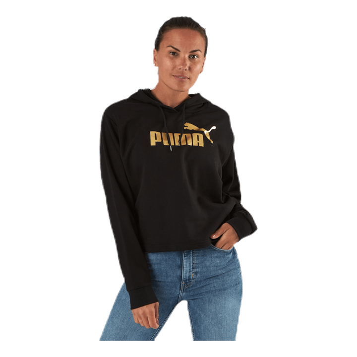 ESS+ Metallic Cropped Hoody TR Black/Gold