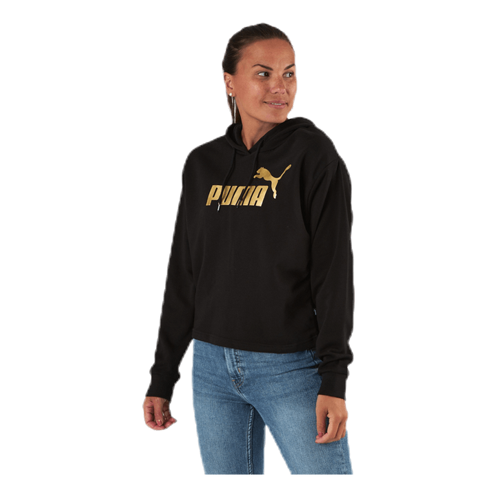 ESS+ Metallic Cropped Hoody TR Black/Gold