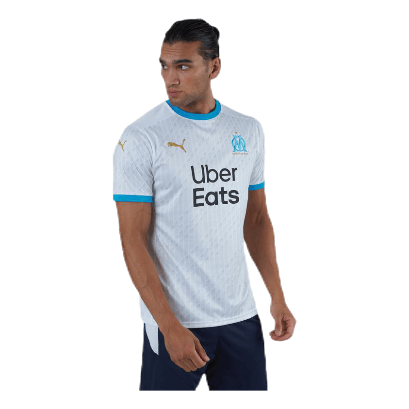 Men's Puma White Olympique Marseille 2020/21 Home Replica Jersey