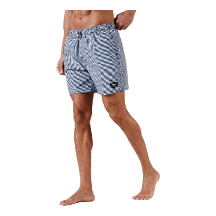 Stripe Leisure 16" Watershort Blue/White