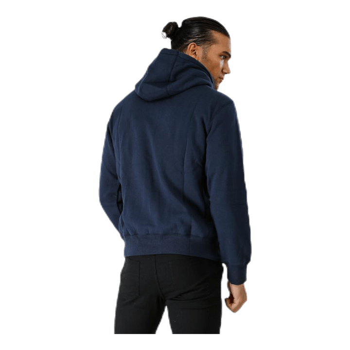 Zip Through Tackle Twill Hoody Blue