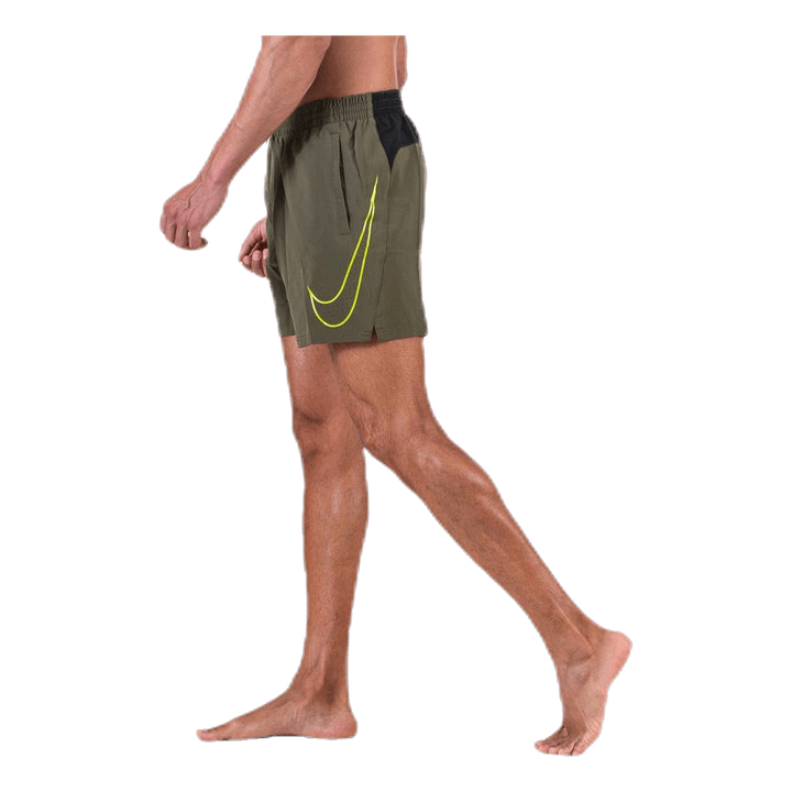 5" Volley Short Big Swoosh Green