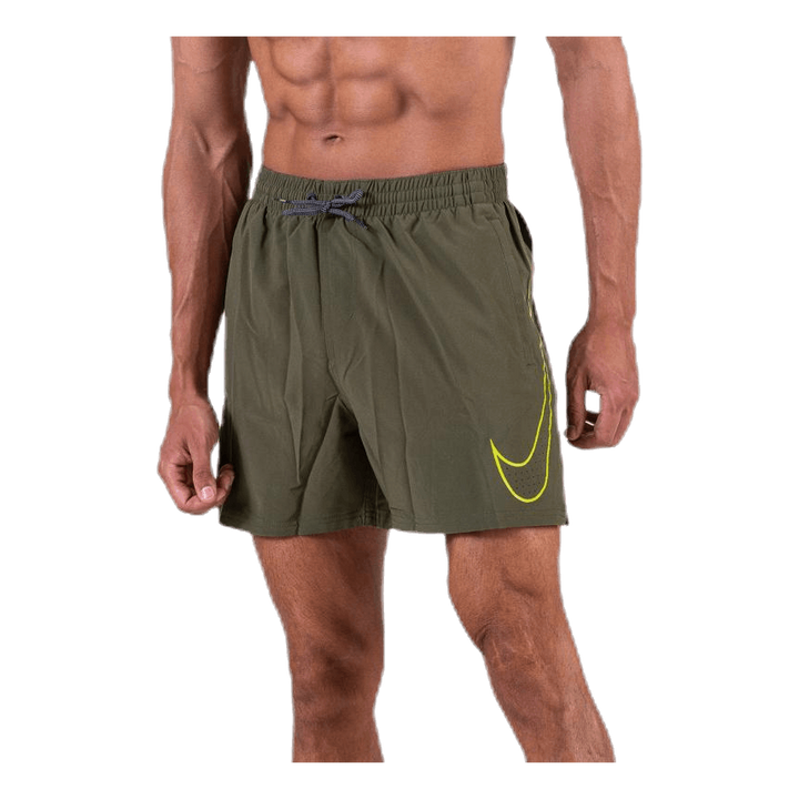 5" Volley Short Big Swoosh Green