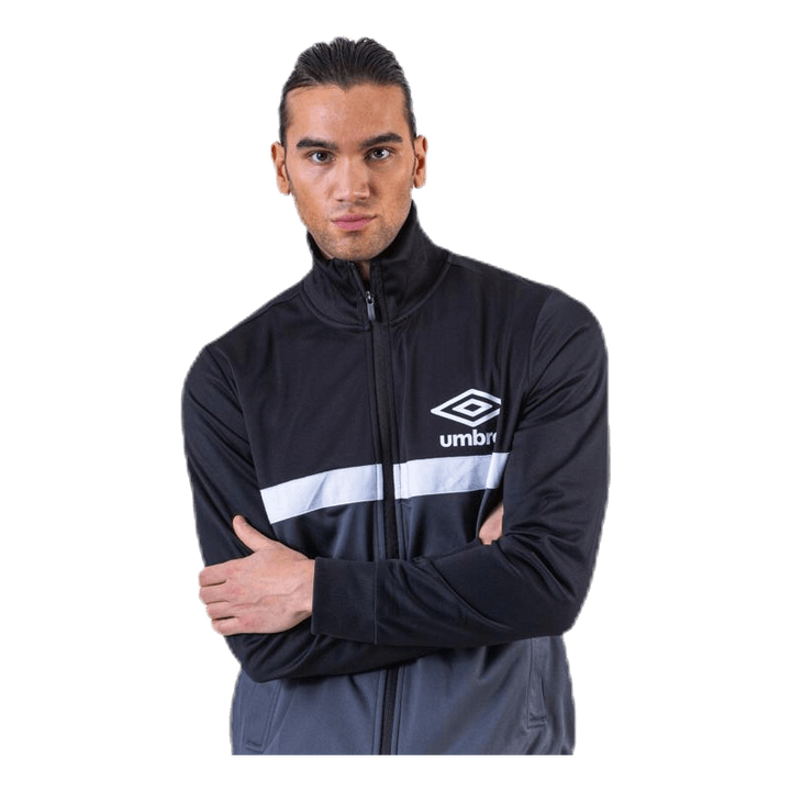 Panelled Track Top Black