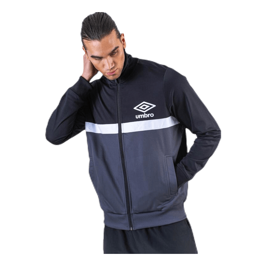 Panelled Track Top Black