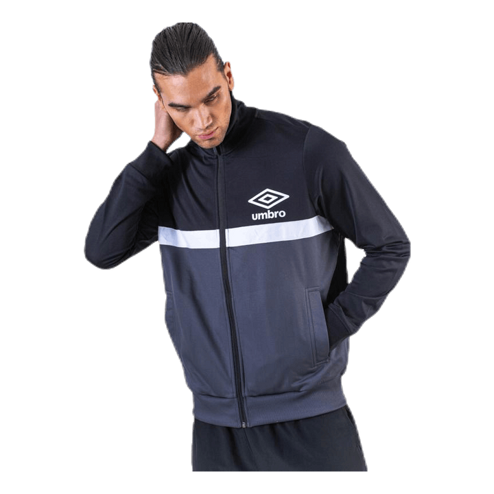 Panelled Track Top Black