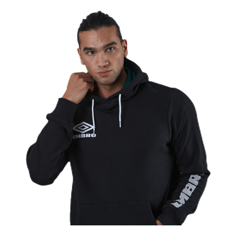 Sleeve Print Hoodie Black