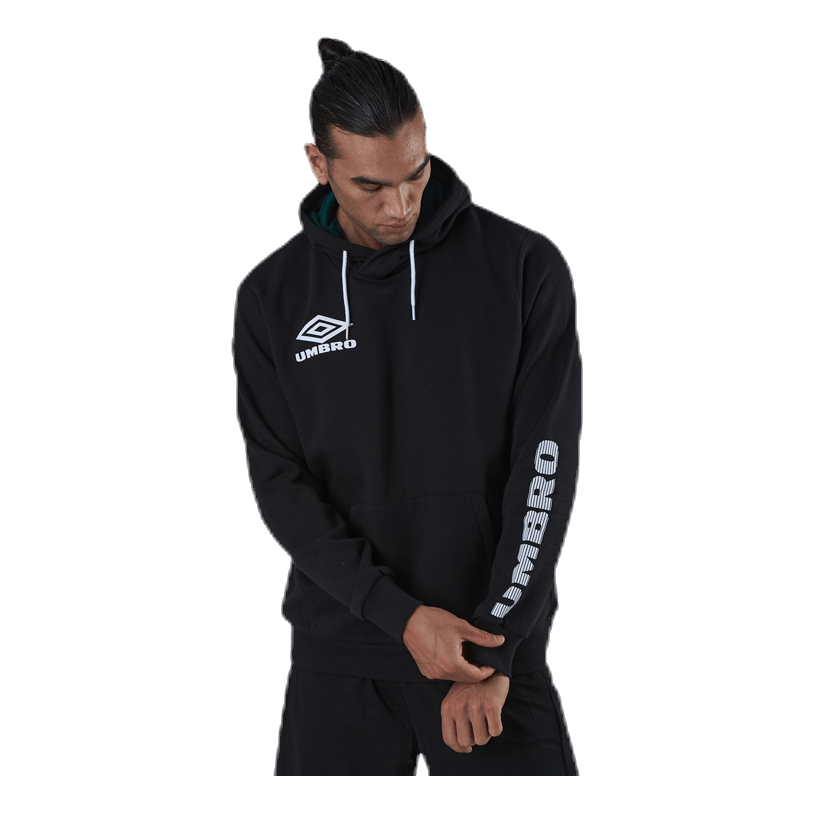 Sleeve Print Hoodie Black