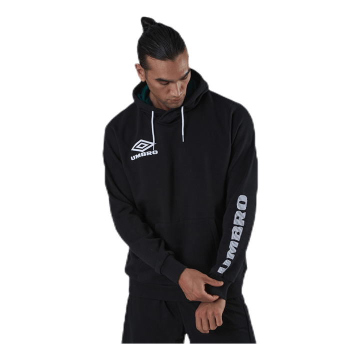 Sleeve Print Hoodie Black