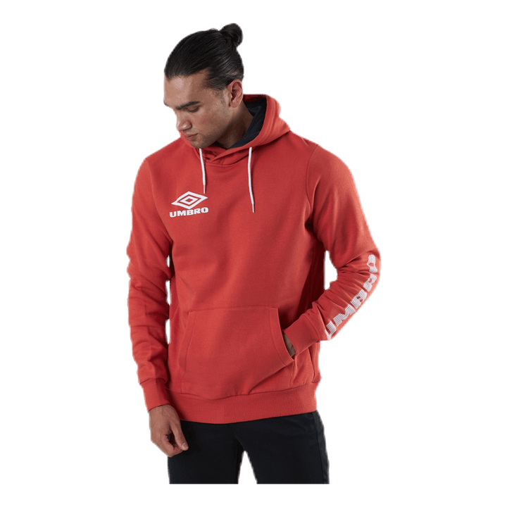 Sleeve Print Hoodie Red