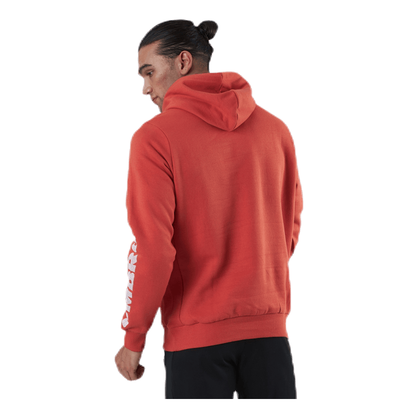 Sleeve Print Hoodie Red