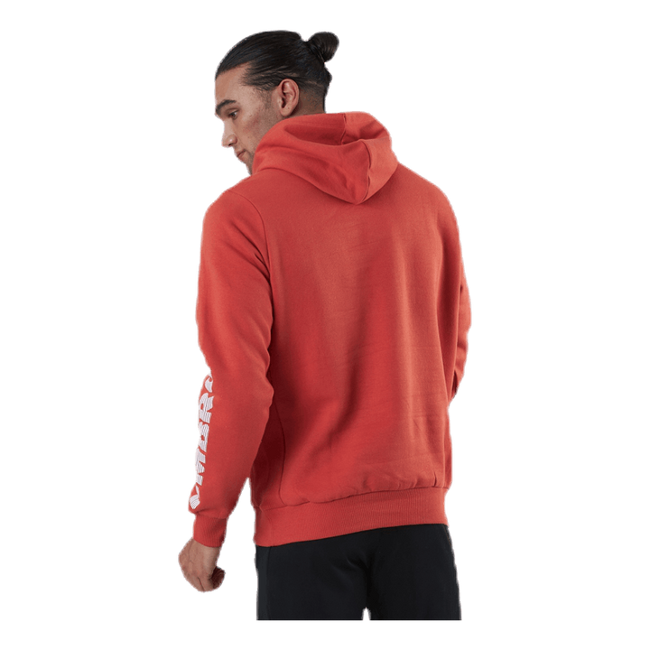 Sleeve Print Hoodie Red