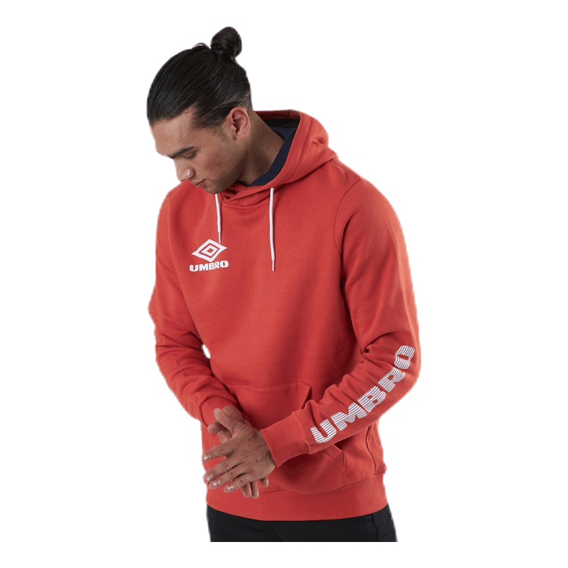 Sleeve Print Hoodie Red