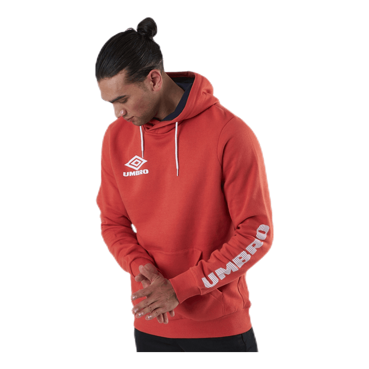 Sleeve Print Hoodie Red