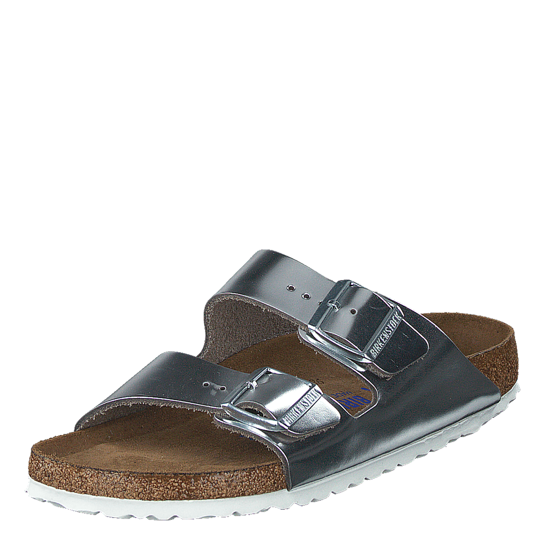 Arizona Smooth Leather Silver Metallic