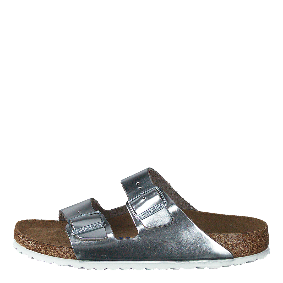 Arizona Smooth Leather Silver Metallic