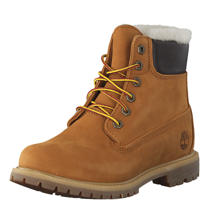 6 Inch Premium Shearling Lined Wheat Nubuck
