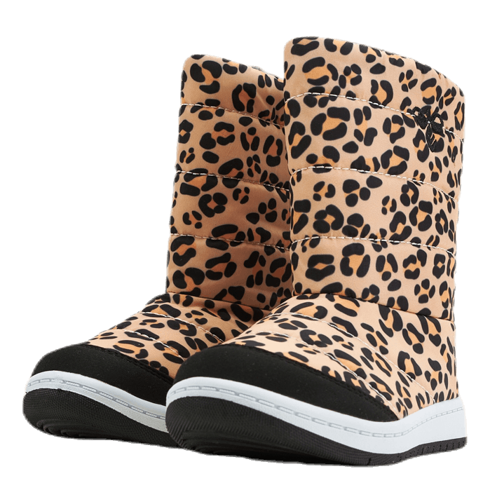 Junior Puffer Boot Print Black/Beige