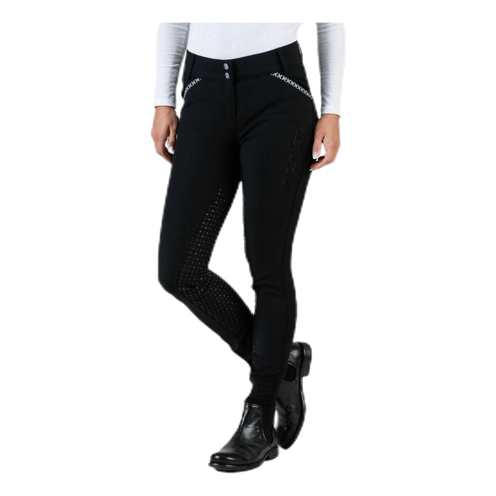 Emily Riding Pants w. Silicon Black