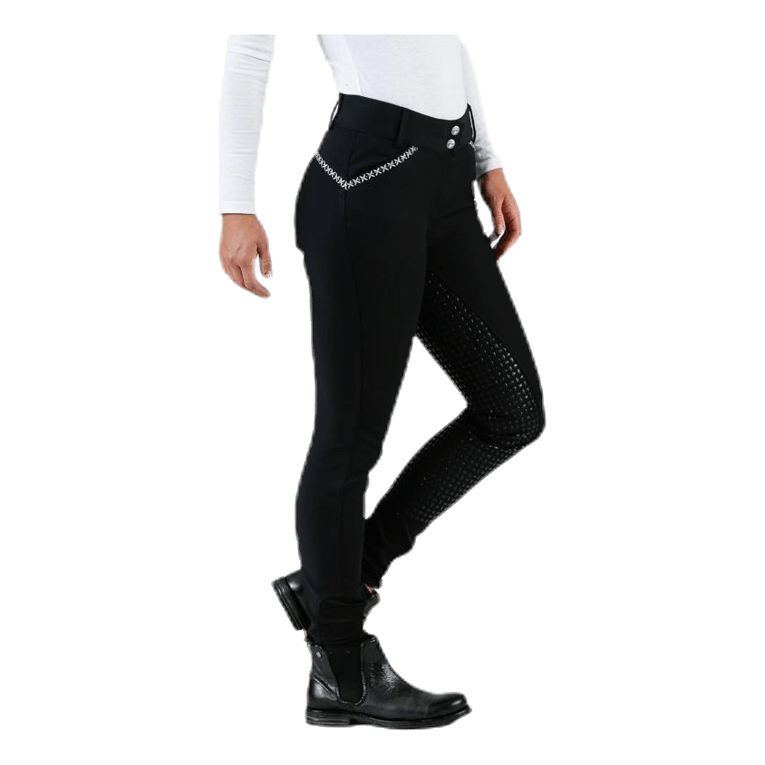 Emily Riding Pants w. Silicon Black