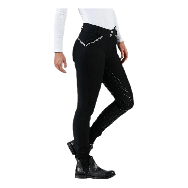 Emily Riding Pants w. Silicon Black