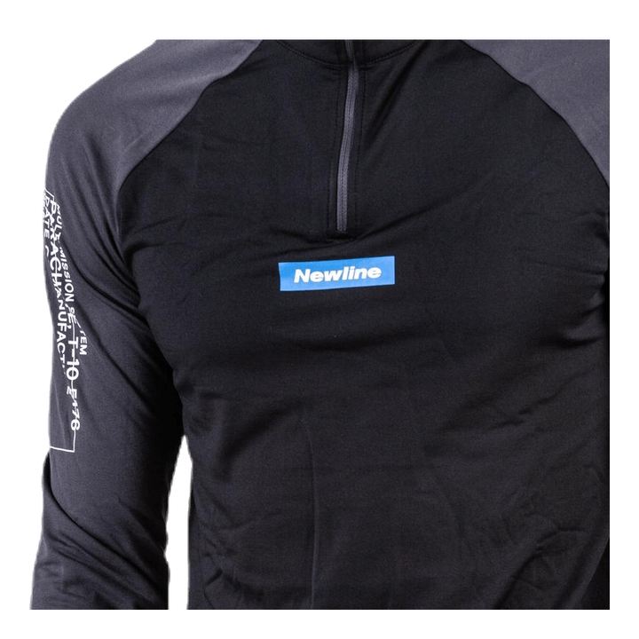 Warm Zip Shirt Black/Grey