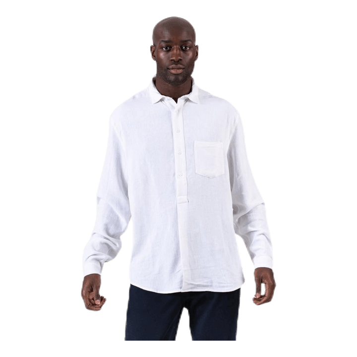 Pop Over Shirt White