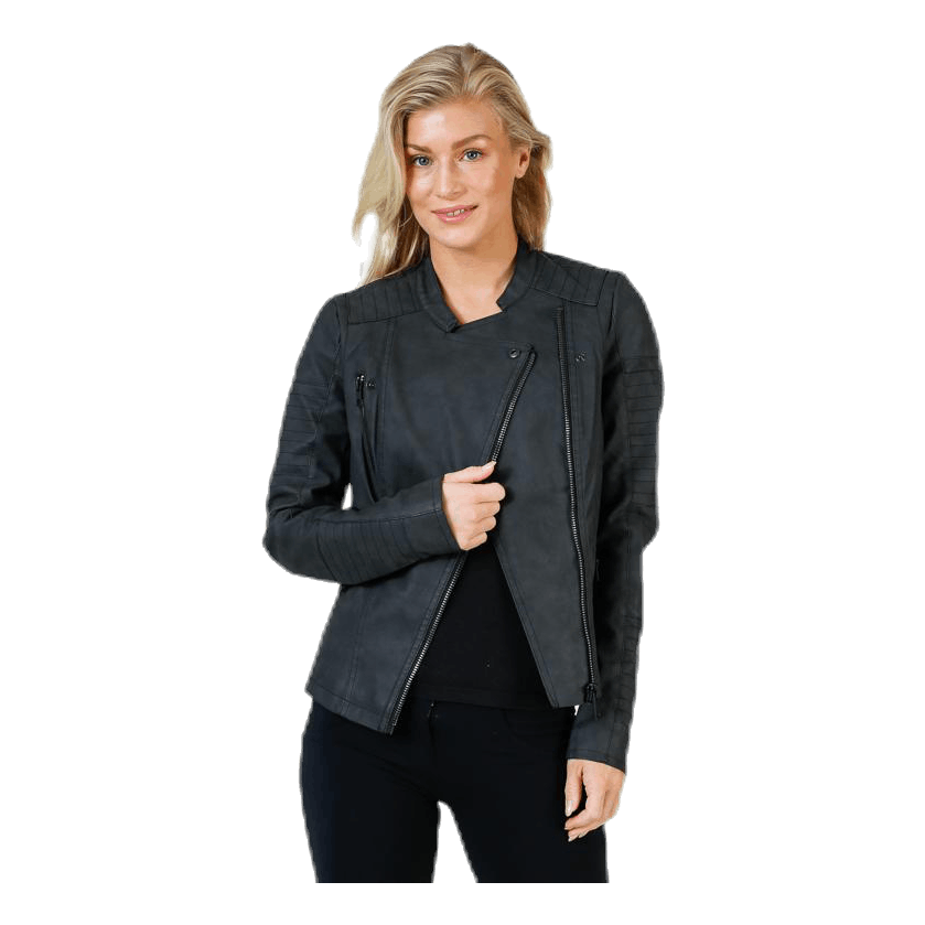 Ava faux shop leather biker jacket