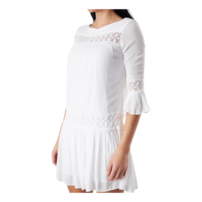 Tyra 3/4 Flare Short Dress Wvn White