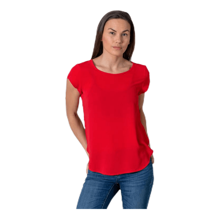 Vic S/S Solid Top Red