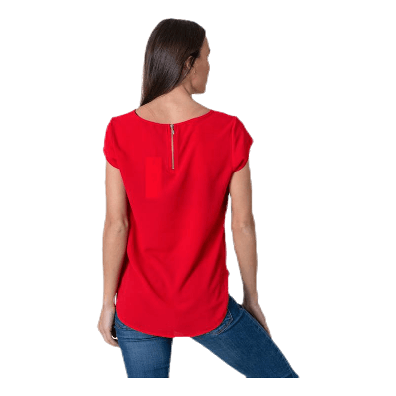 Vic S/S Solid Top Red